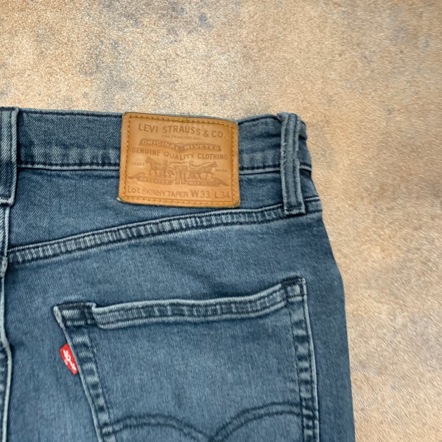 LEVI'S Skinny Tapered Jeans W33 L33 Mens Blue
