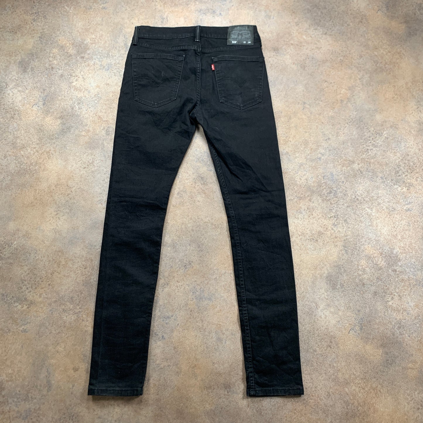 LEVI'S 519 Jeans W32 L32 Mens Skinny Fit Black
