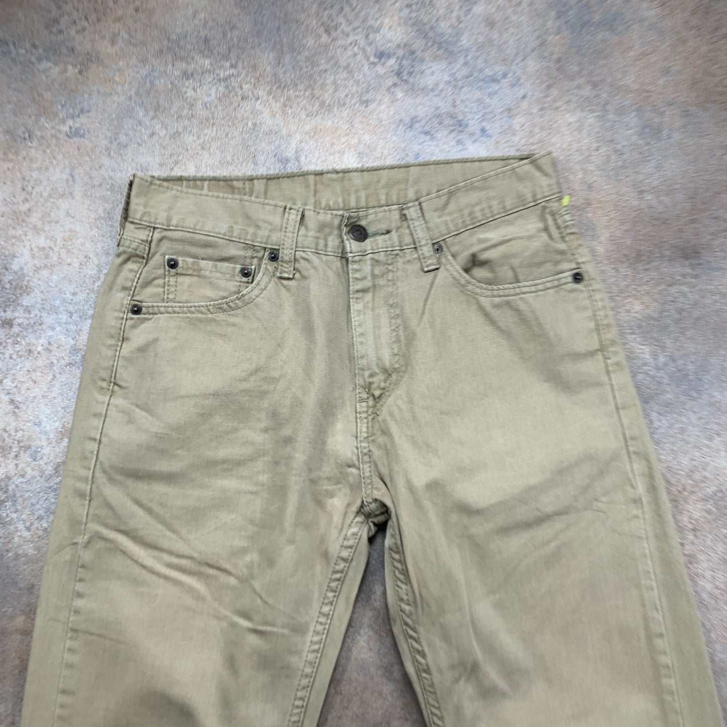LEVI'S 505 Jeans W29 L30 Mens Regular Fit Straight Beige