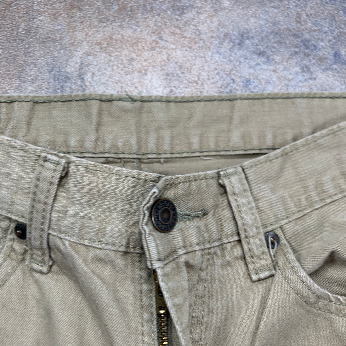 LEVI'S 505 Jeans W29 L30 Mens Regular Fit Straight Beige