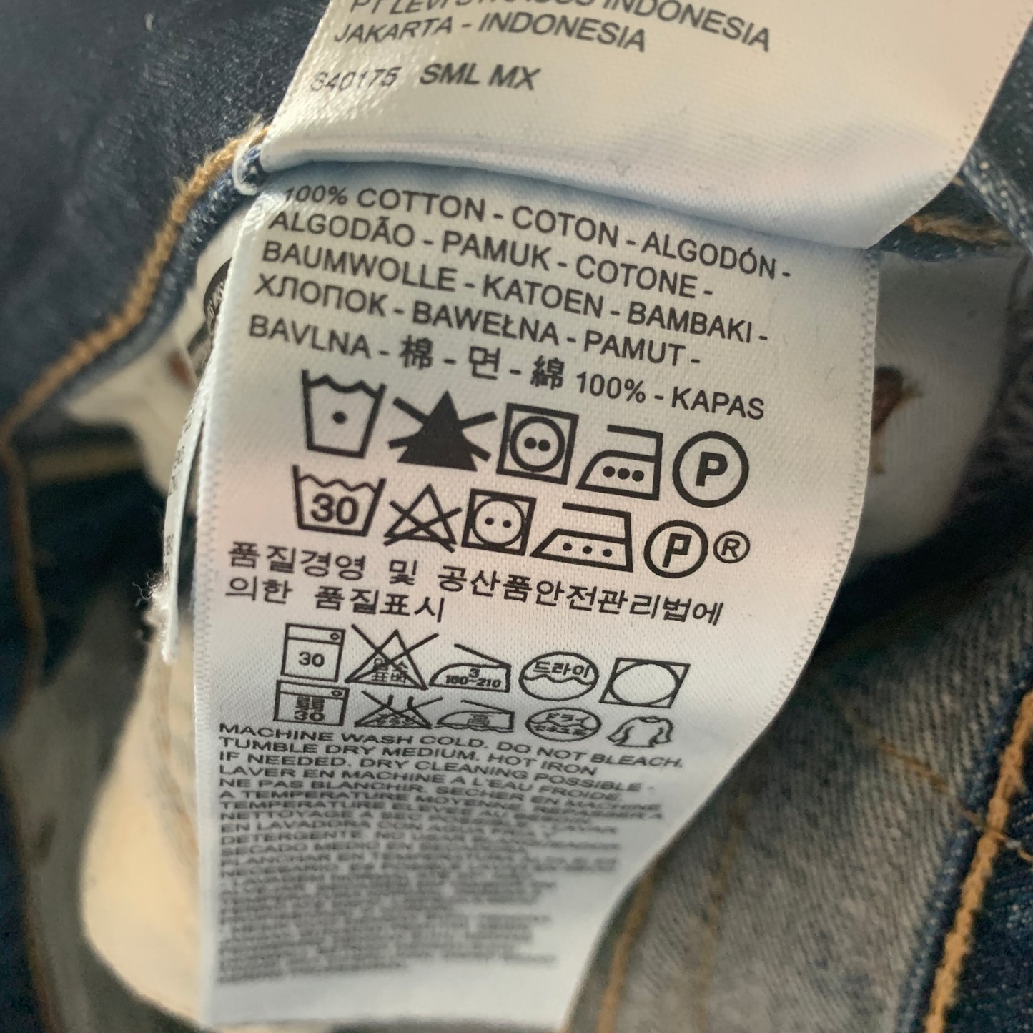 LEVI'S 522 Jeans W30 L31 Mens Slim Fit Tapered Blue