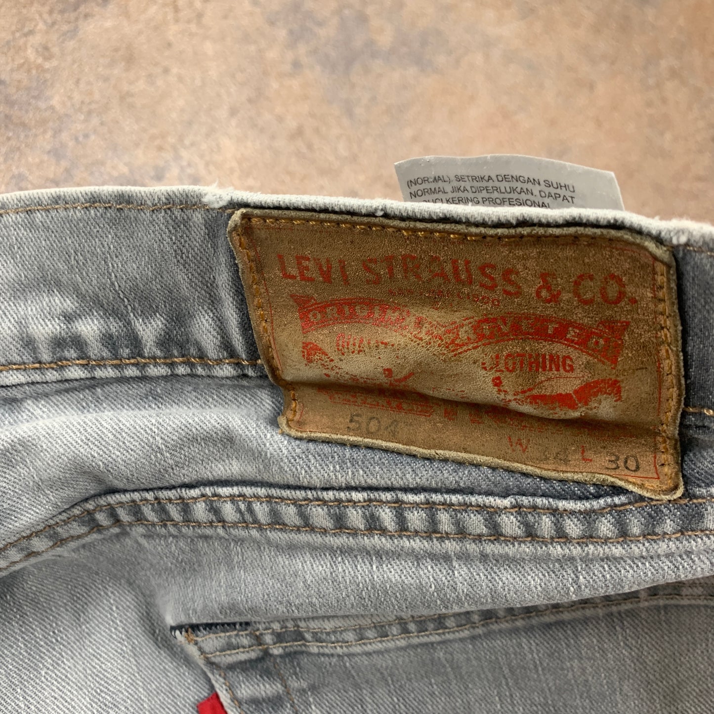 LEVI'S 504 Jeans W34 L29 Mens Regular Fit Straight Grey