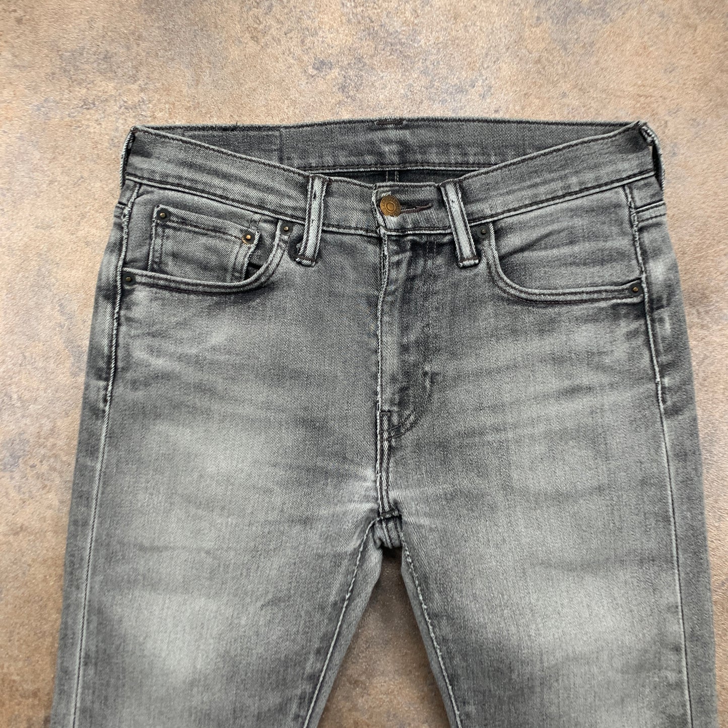 LEVI'S 519 Jeans W30 L31 Mens Skinny Fit Grey