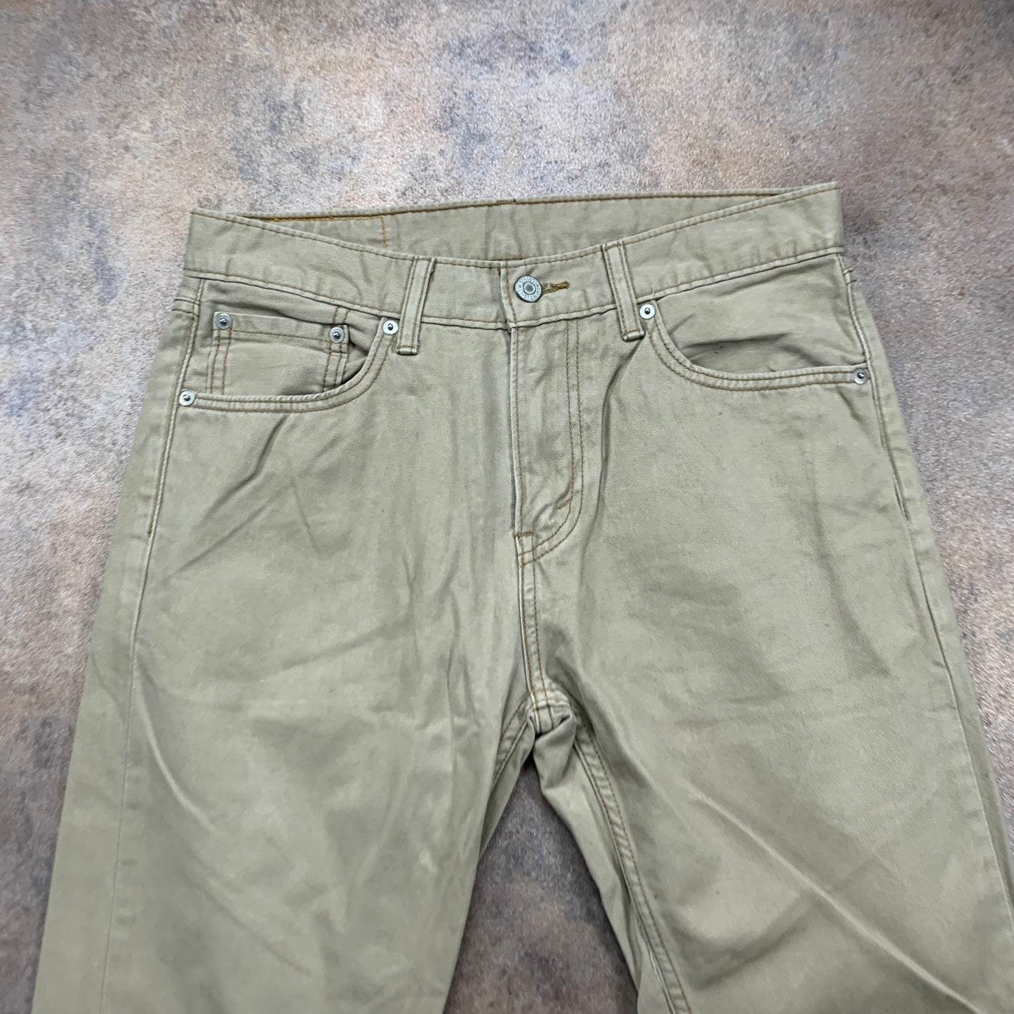 LEVI'S 508 Jeans W29 L30 Mens Slim Fit Straight Beige