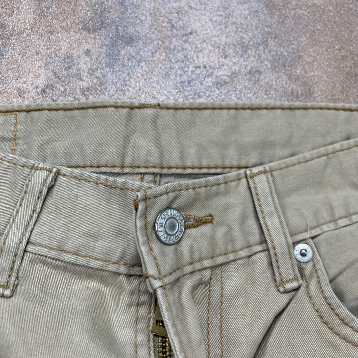 LEVI'S 508 Jeans W29 L30 Mens Slim Fit Straight Beige