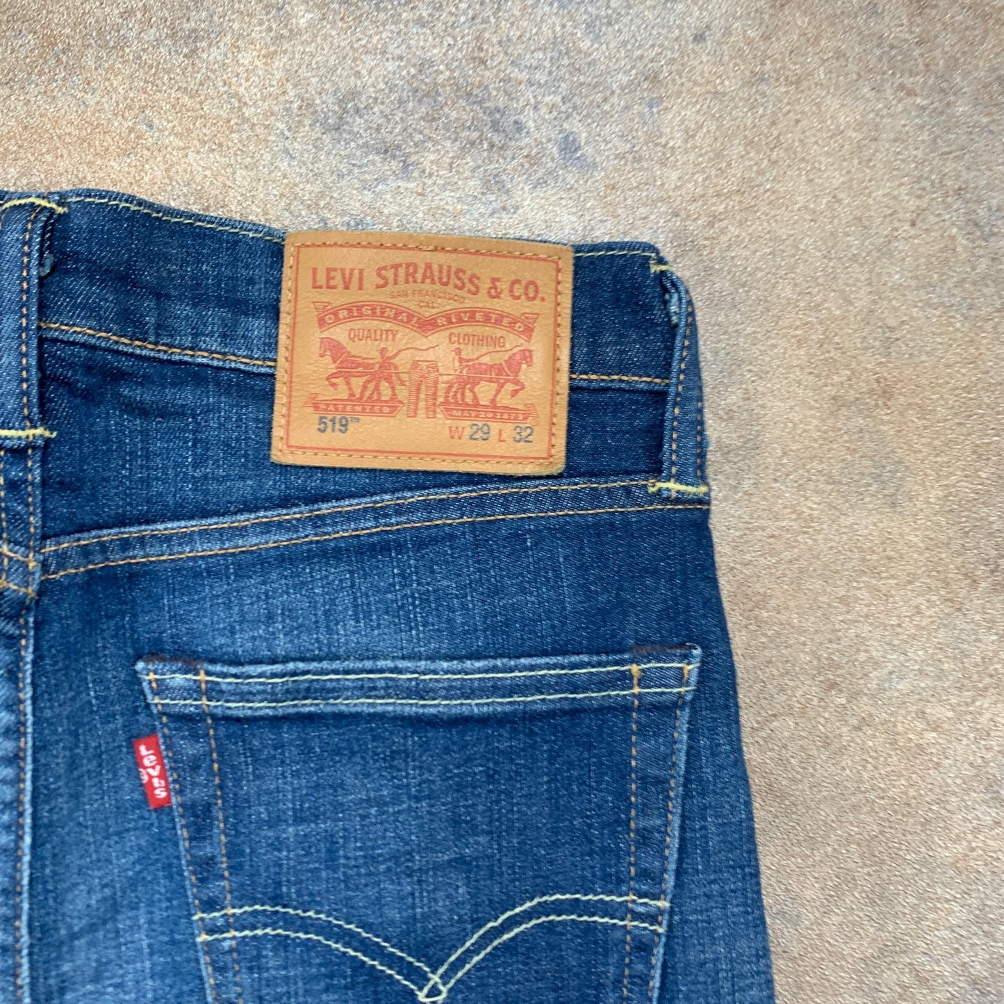 LEVI'S 519 Jeans W29 L31 Mens Skinny Fit Blue