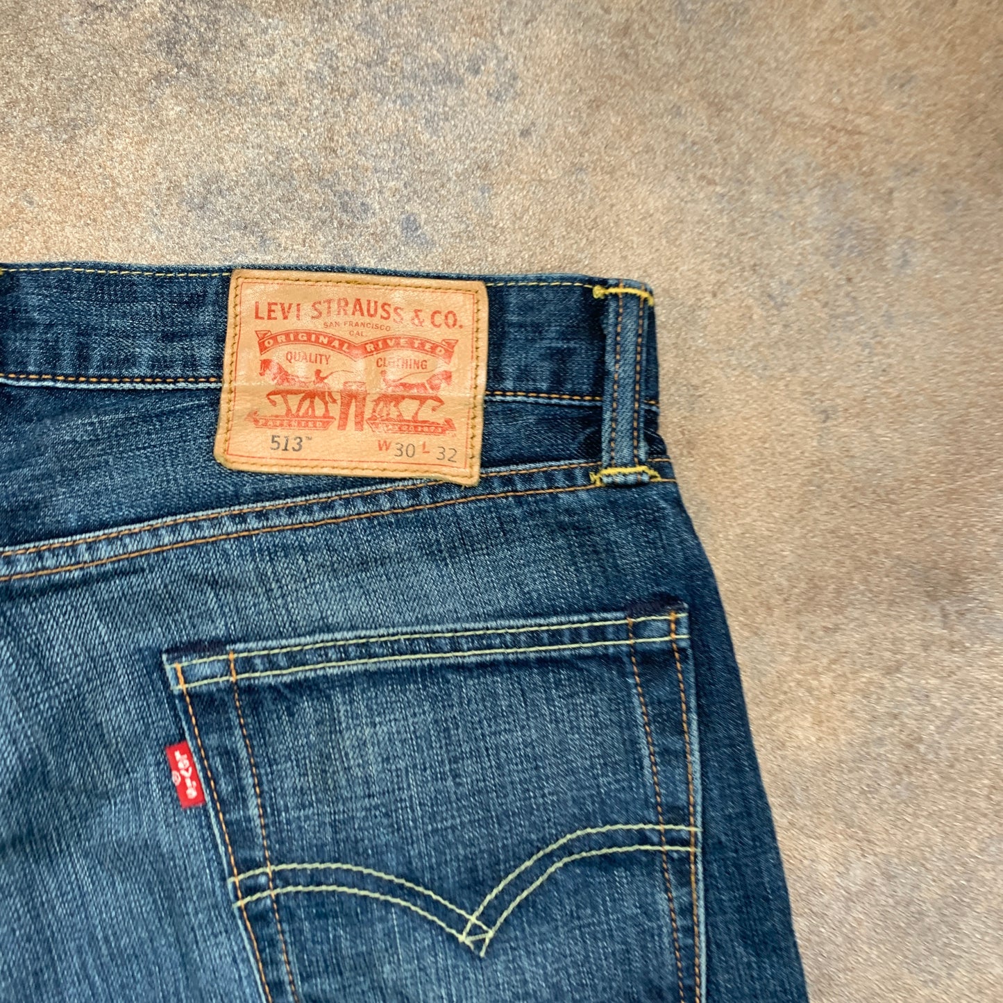 LEVI'S 513 Jeans W30 L32 Mens Slim Fit Blue