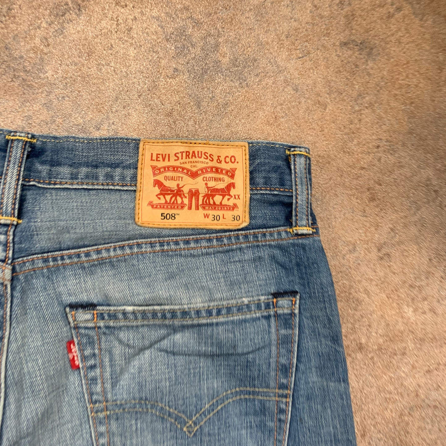 LEVI'S 508 Jeans W30 L29 Mens Slim Fit Straight Blue