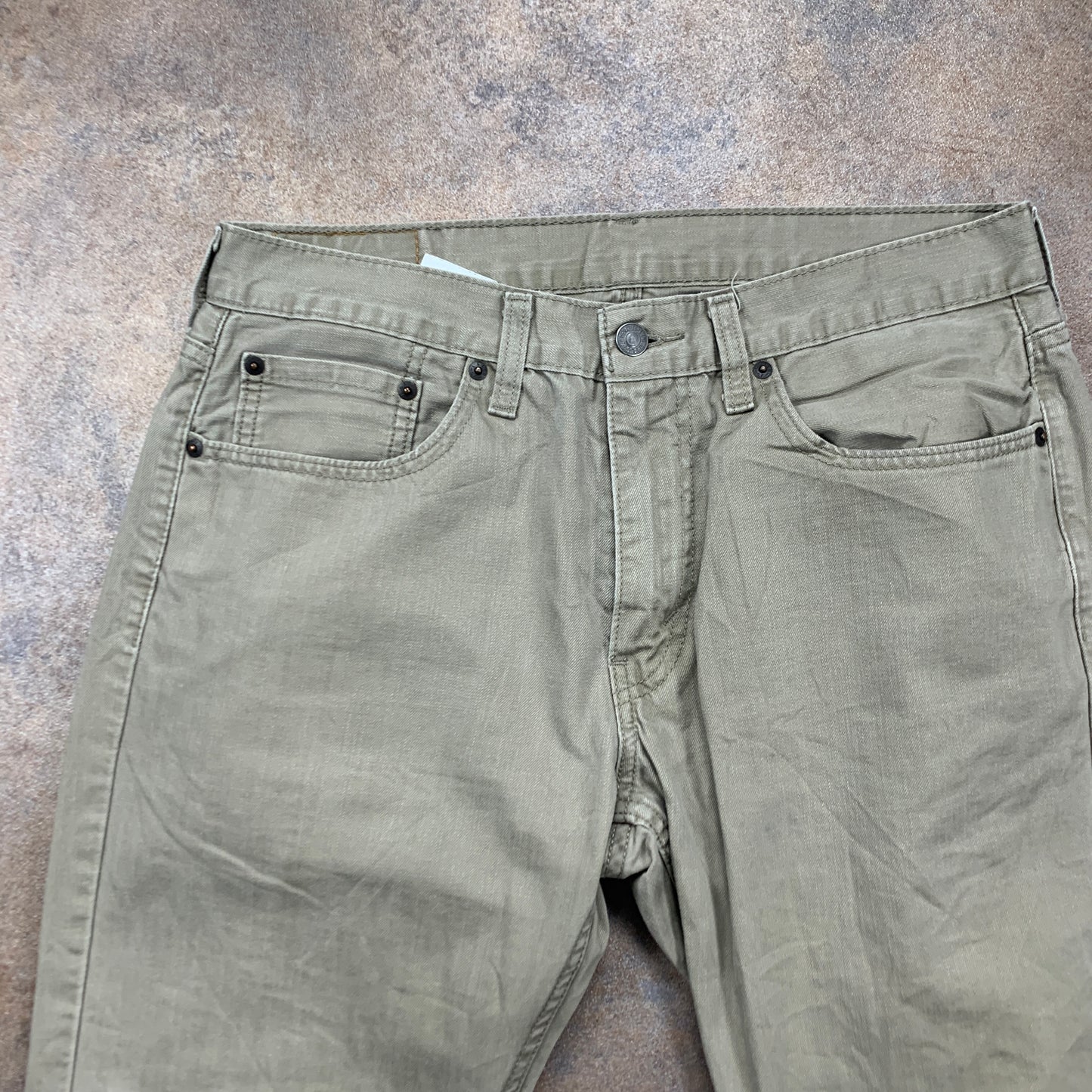 LEVI'S 559 Jeans W32 L29 Mens Regular Fit Straight Beige