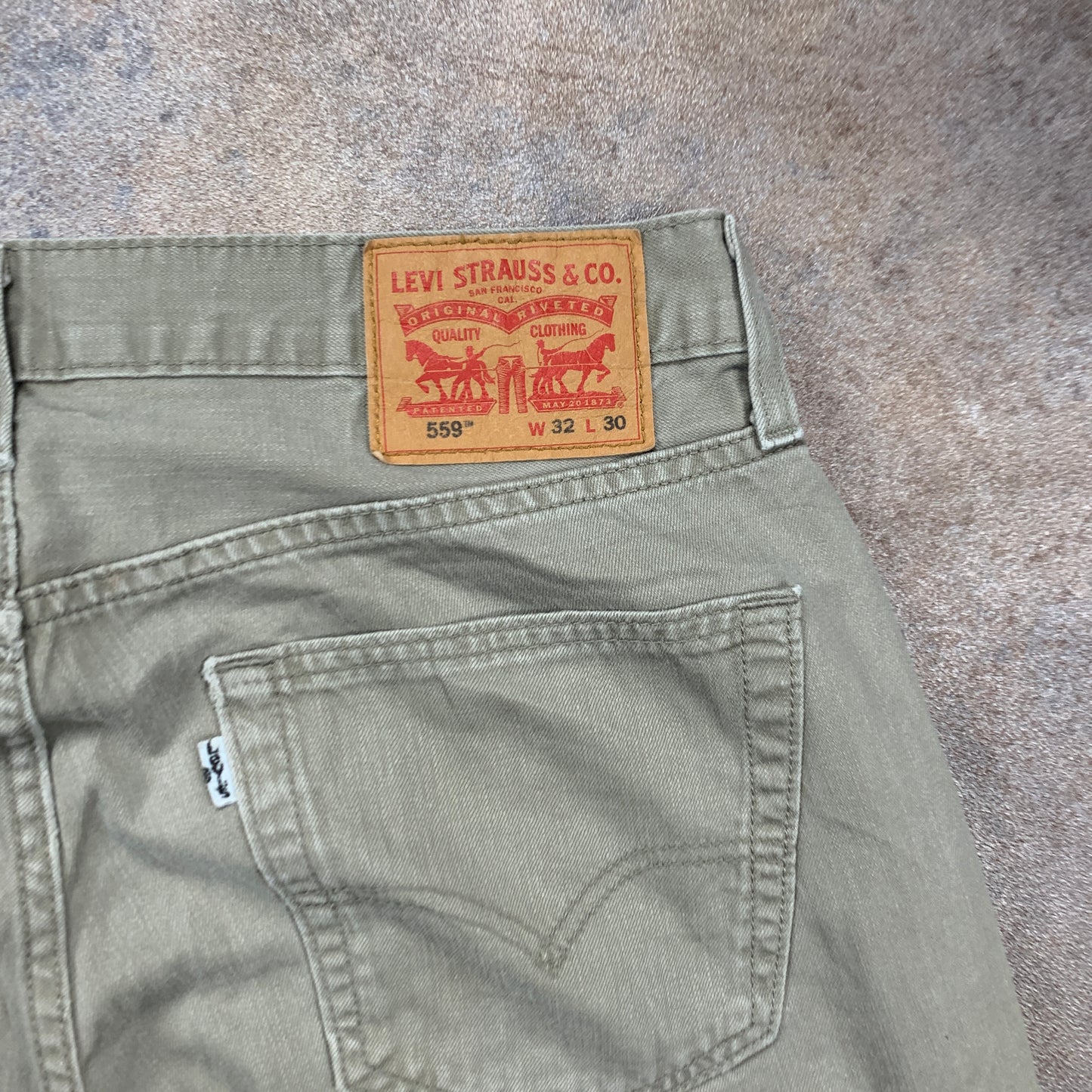 LEVI'S 559 Jeans W32 L29 Mens Regular Fit Straight Beige