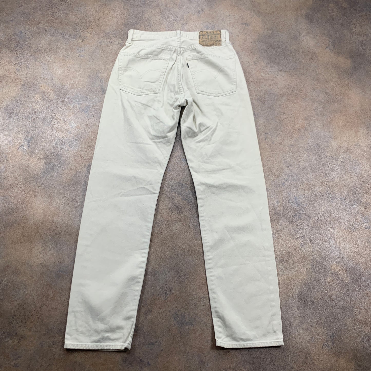 Vintage LEVI'S Jeans W30 L31 Mens Regular Fit Straight Beige