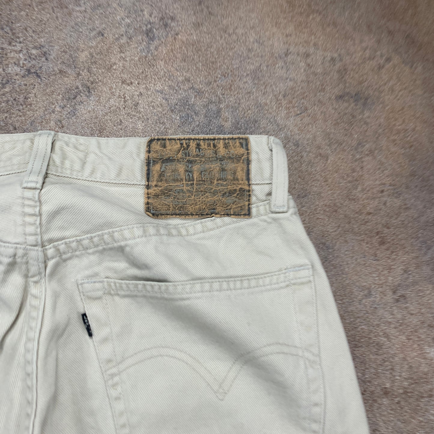 Vintage LEVI'S Jeans W30 L31 Mens Regular Fit Straight Beige