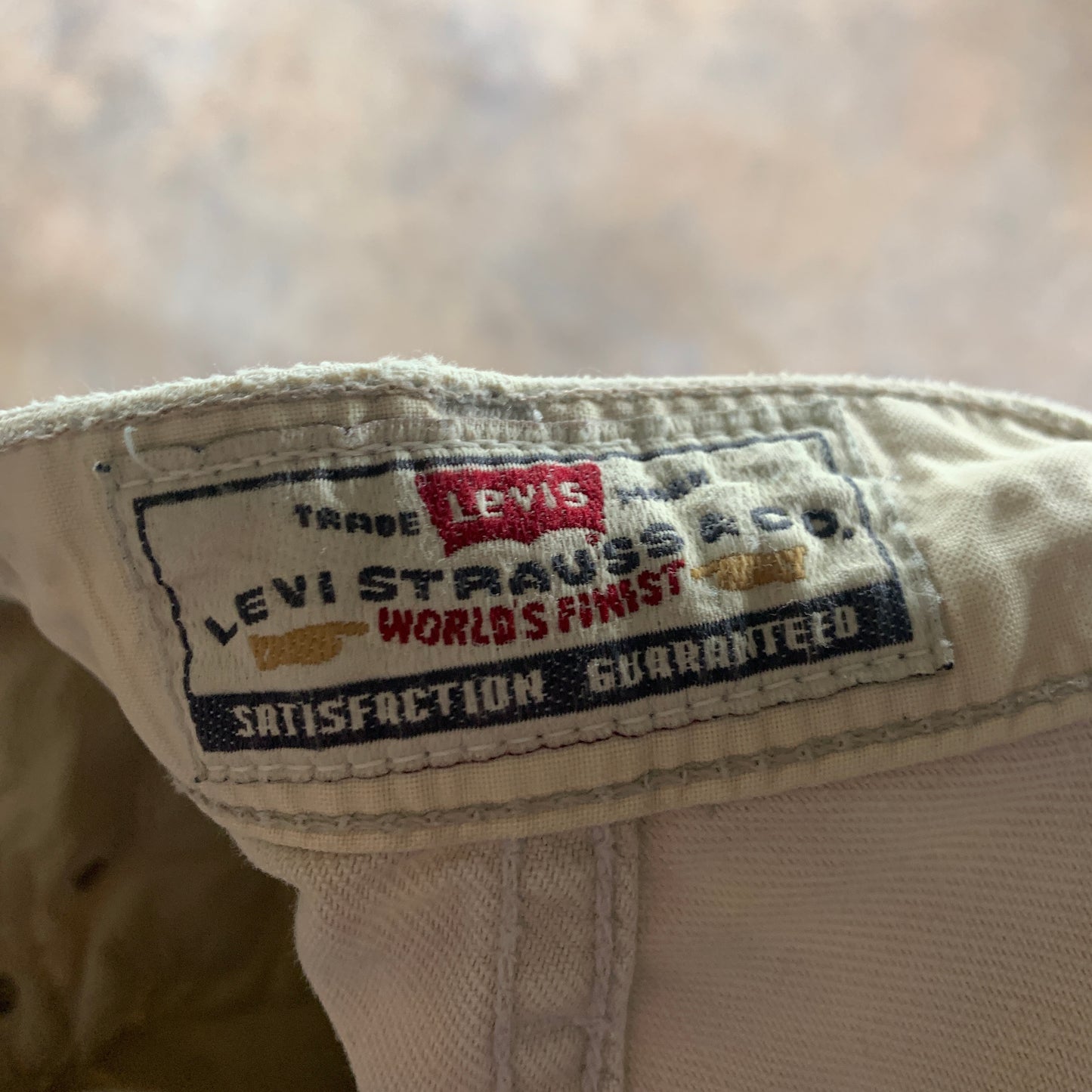 Vintage LEVI'S Jeans W30 L31 Mens Regular Fit Straight Beige