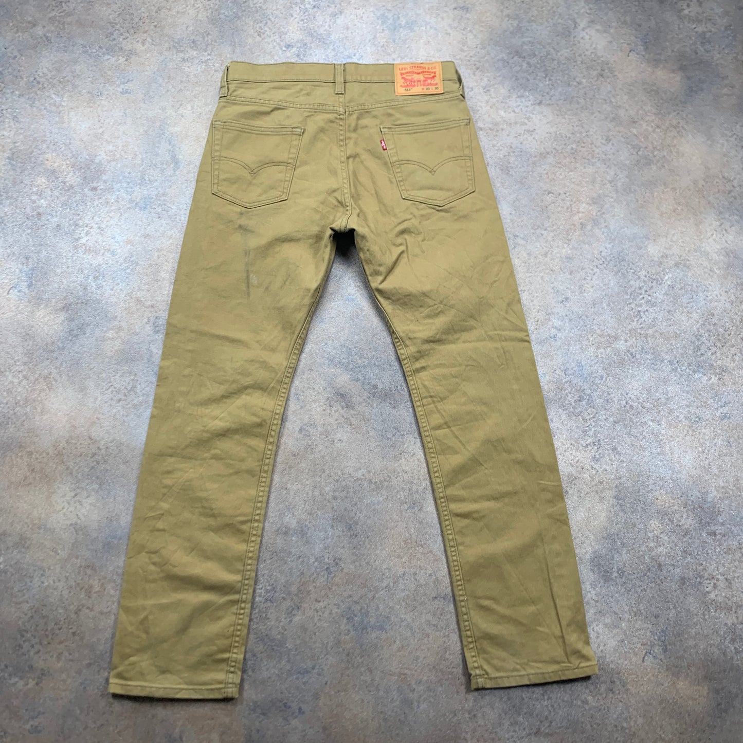LEVI'S 513 Jeans W30 L29 Mens Slim Fit Beige