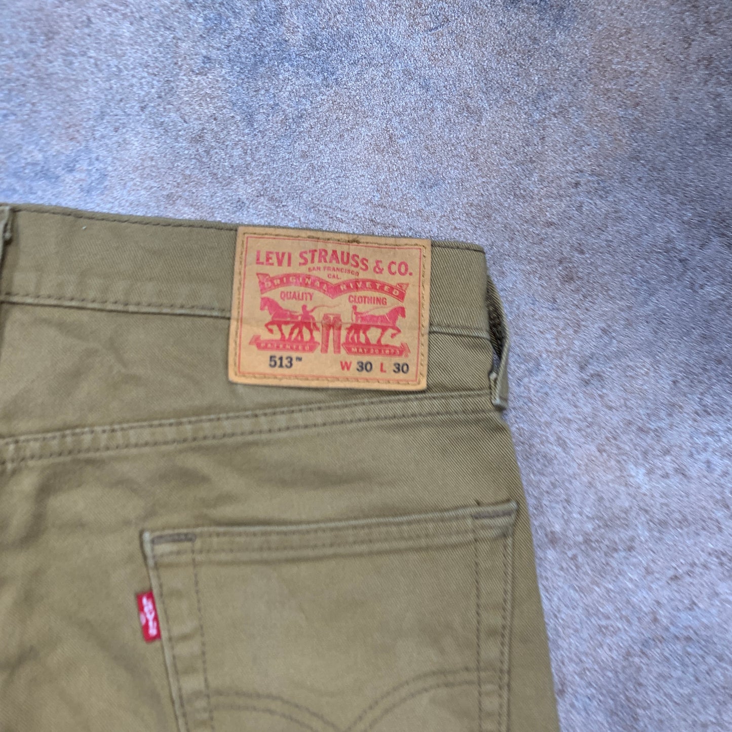 LEVI'S 513 Jeans W30 L29 Mens Slim Fit Beige