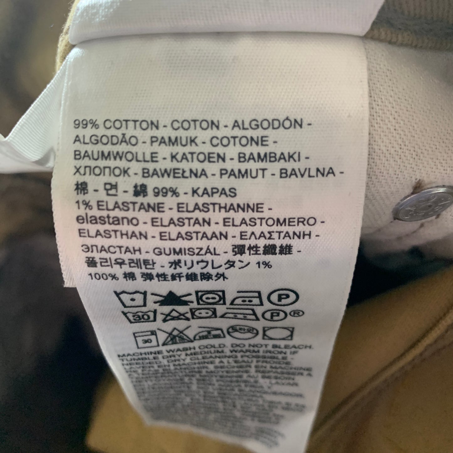 LEVI'S 513 Jeans W30 L29 Mens Slim Fit Beige