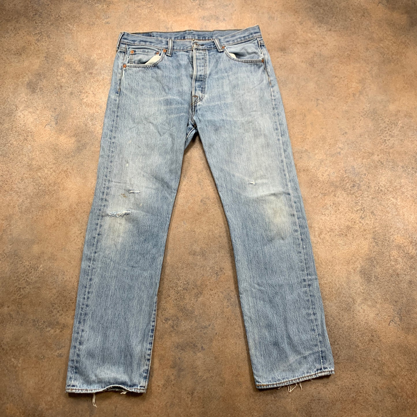LEVI'S 501 Jeans W34 L31 Mens Regular Fit Straight Blue