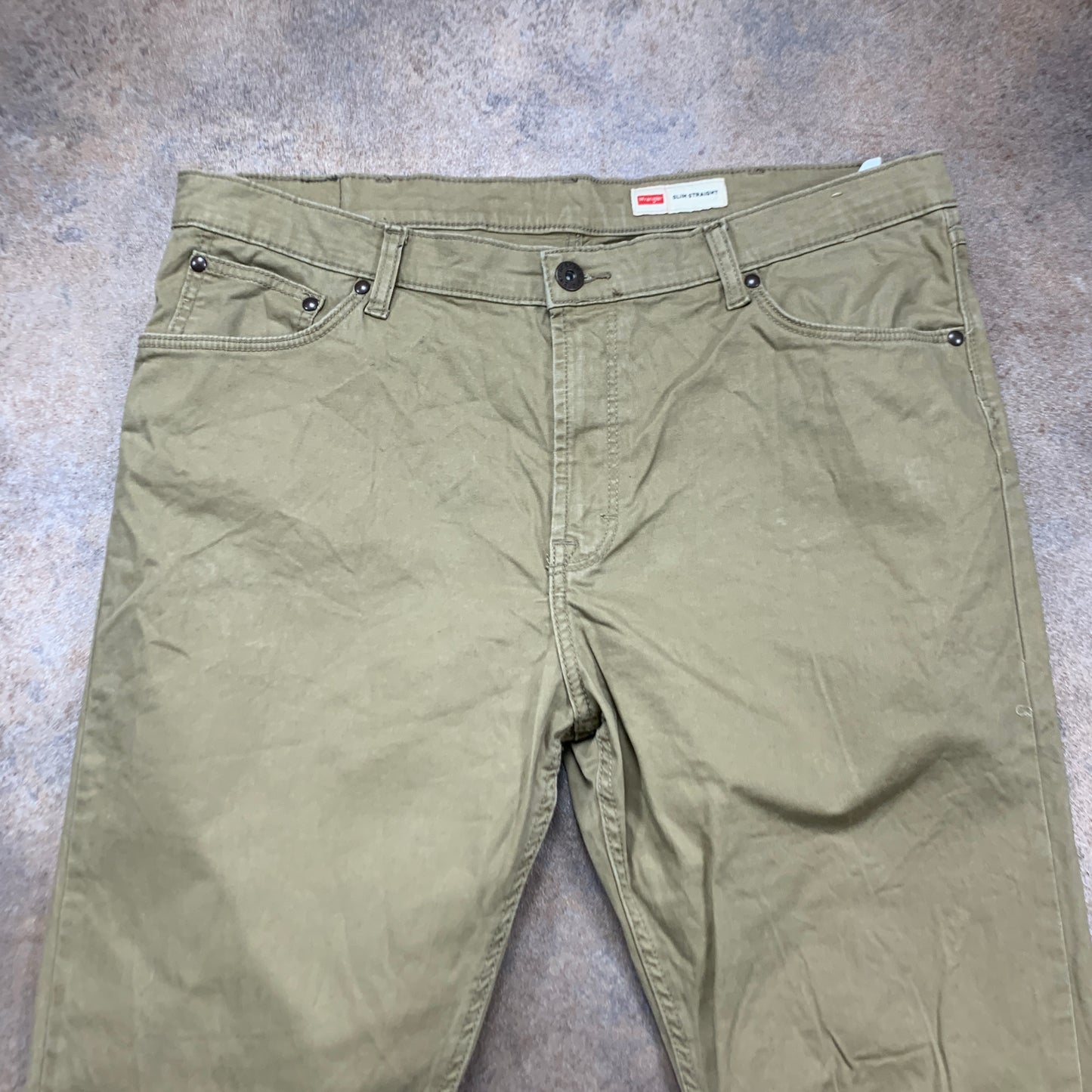Wrangler Jeans W38 L30 Mens Slim Fit Beige