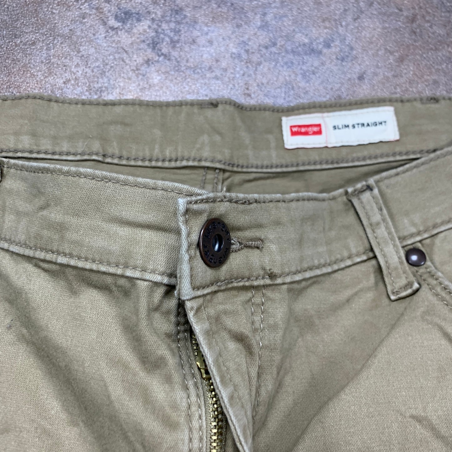 Wrangler Jeans W38 L30 Mens Slim Fit Beige