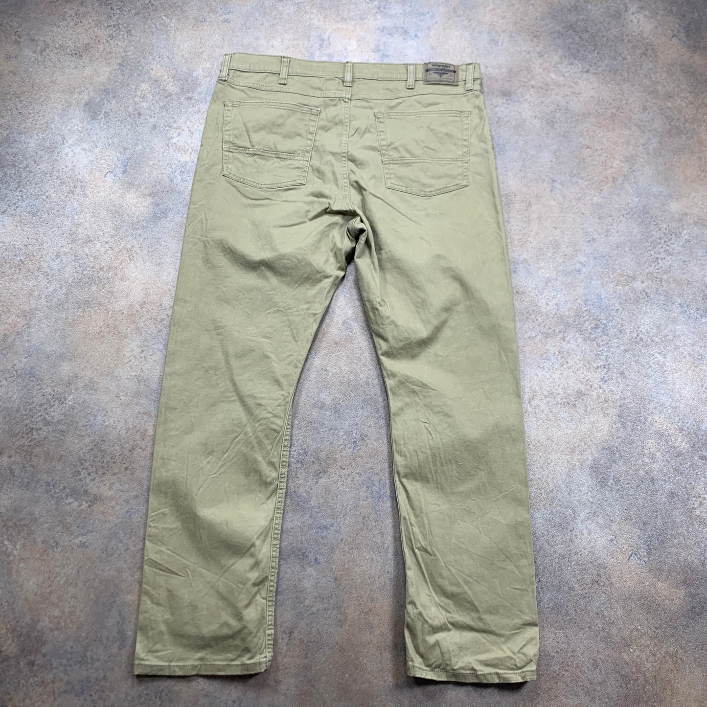 Wrangler Jeans W38 L30 Mens Slim Fit Beige
