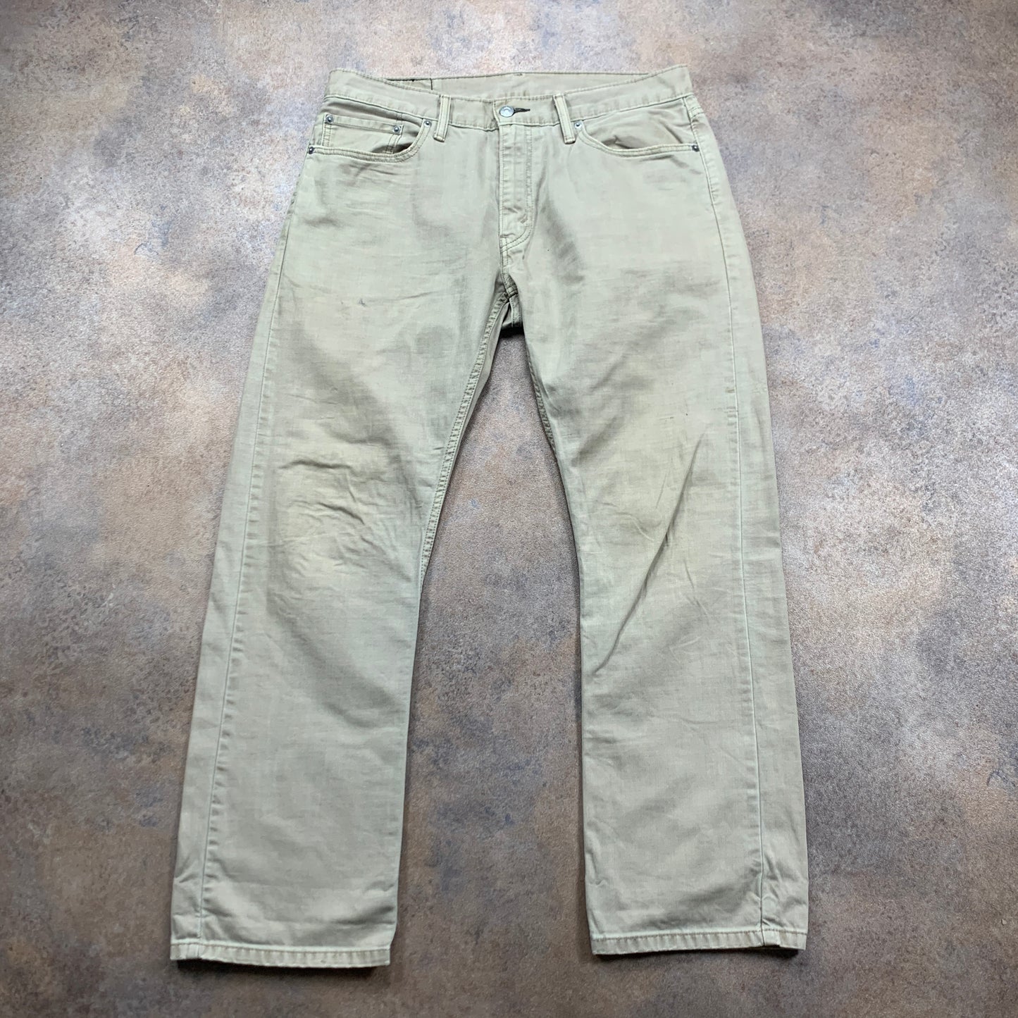 Vintage LEVI'S 514 Jeans W34 L30 Mens Regular Fit Straight Beige