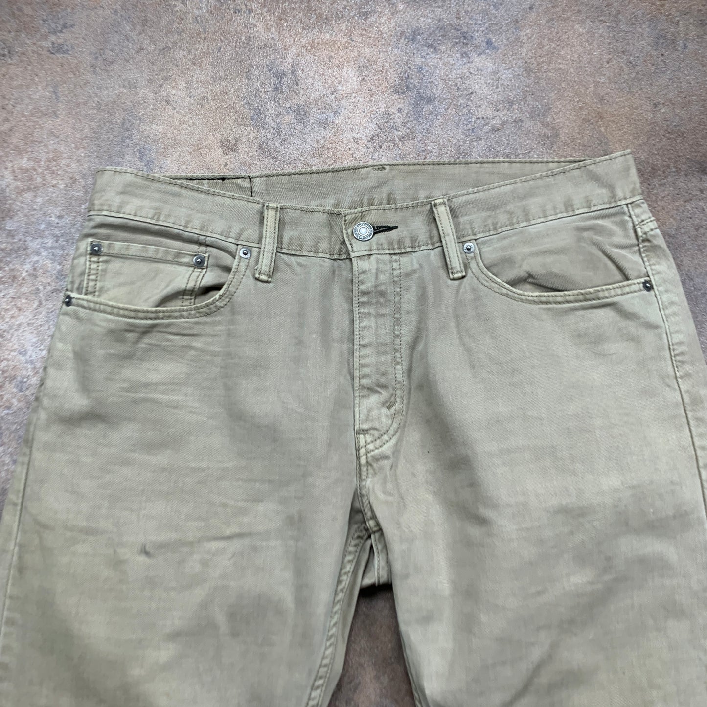 Vintage LEVI'S 514 Jeans W34 L30 Mens Regular Fit Straight Beige