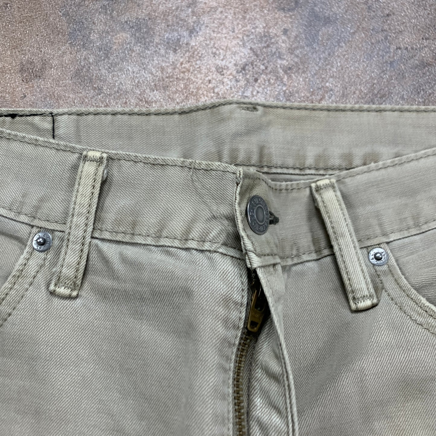 Vintage LEVI'S 514 Jeans W34 L30 Mens Regular Fit Straight Beige