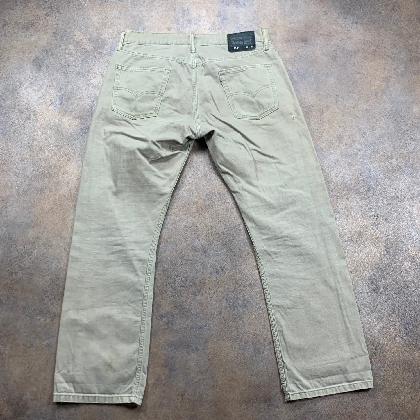 Vintage LEVI'S 514 Jeans W34 L30 Mens Regular Fit Straight Beige