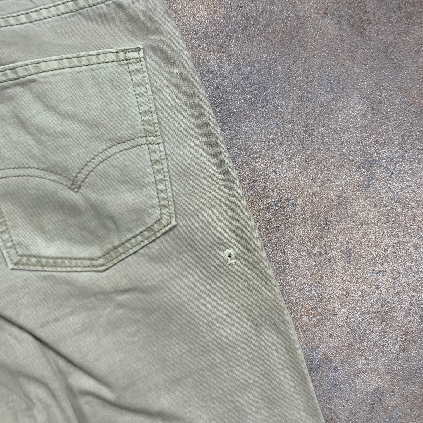 Vintage LEVI'S 514 Jeans W34 L30 Mens Regular Fit Straight Beige