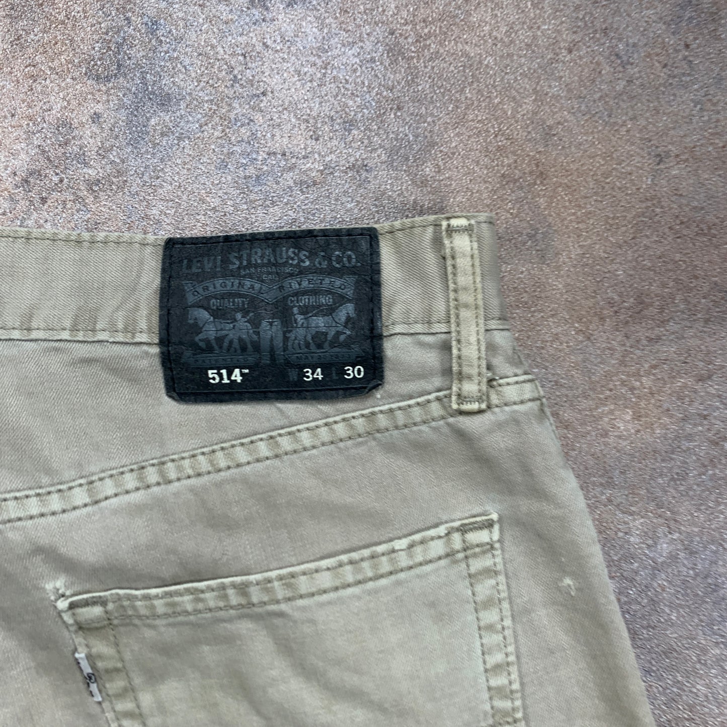 Vintage LEVI'S 514 Jeans W34 L30 Mens Regular Fit Straight Beige