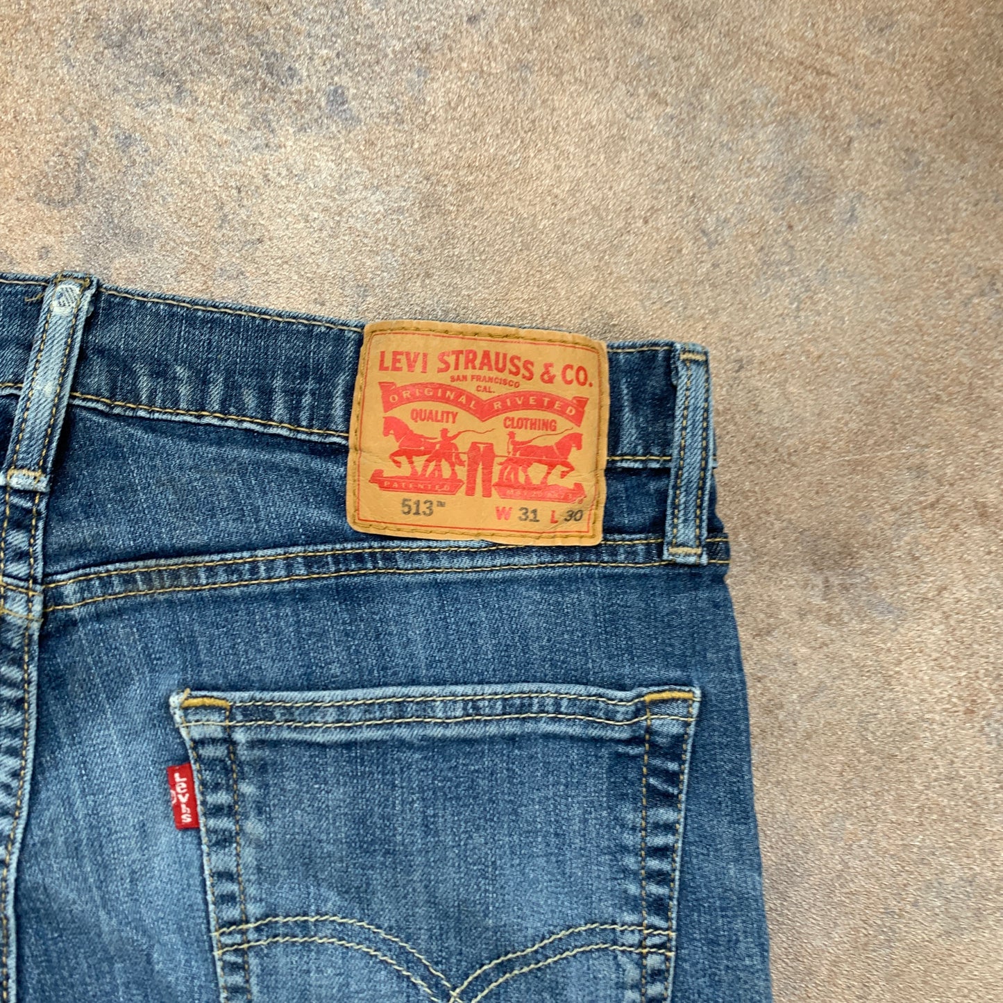 LEVI'S 513 Jeans W31 L30 Mens Slim Fit Blue