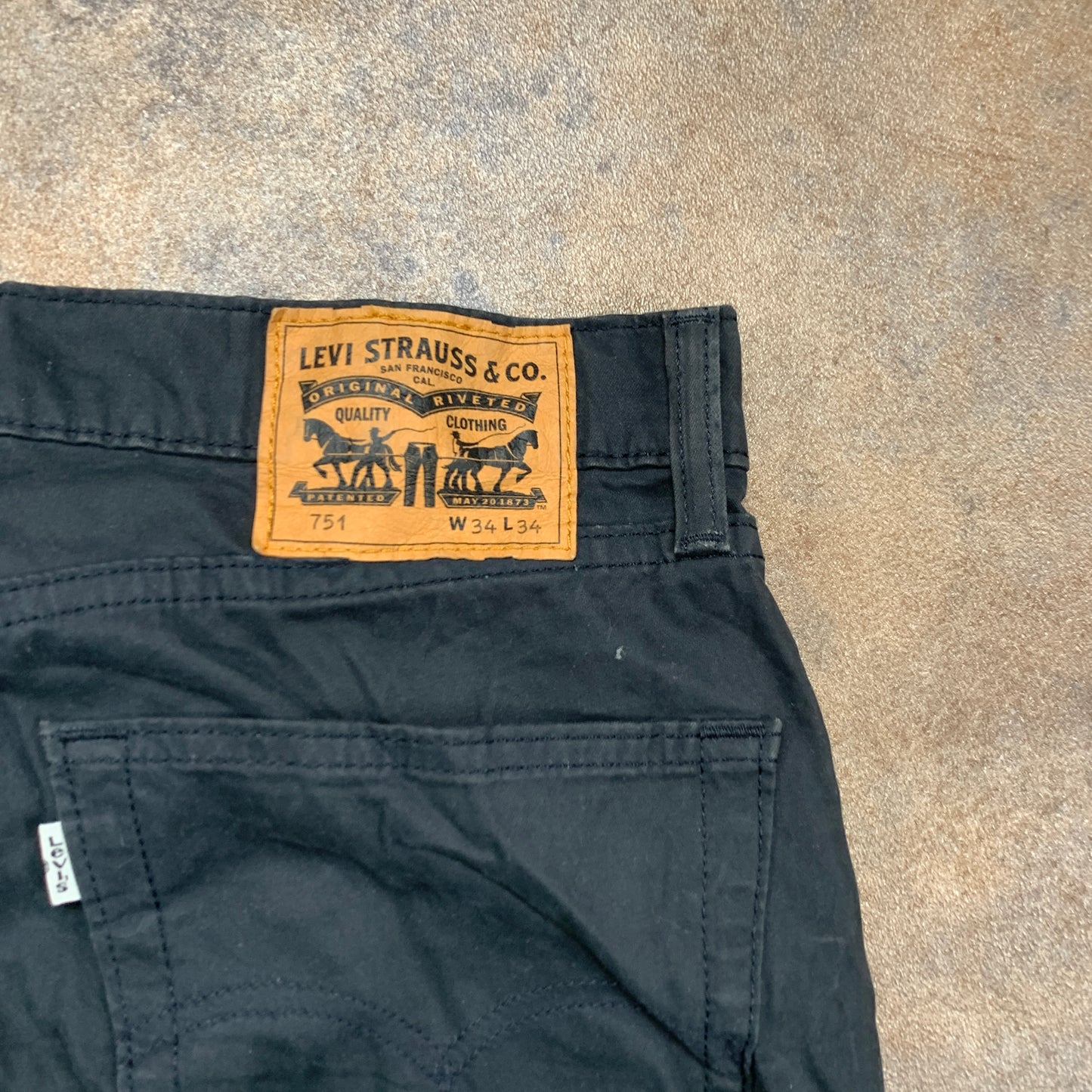 LEVI'S 751 Jeans W34 L33 Mens Regular Fit Straight Grey