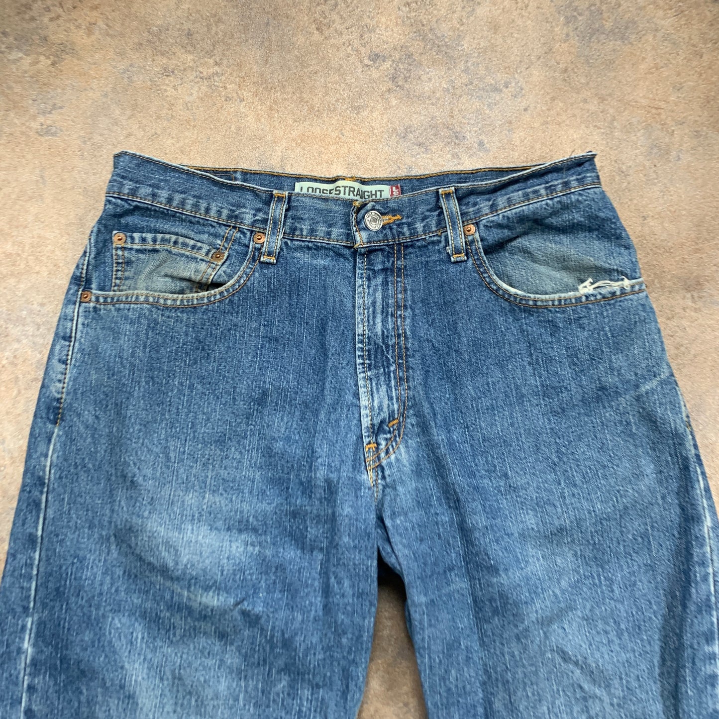 Vintage LEVI'S 569 Jeans W32 L34 Mens Relaxed Fit Straight Blue