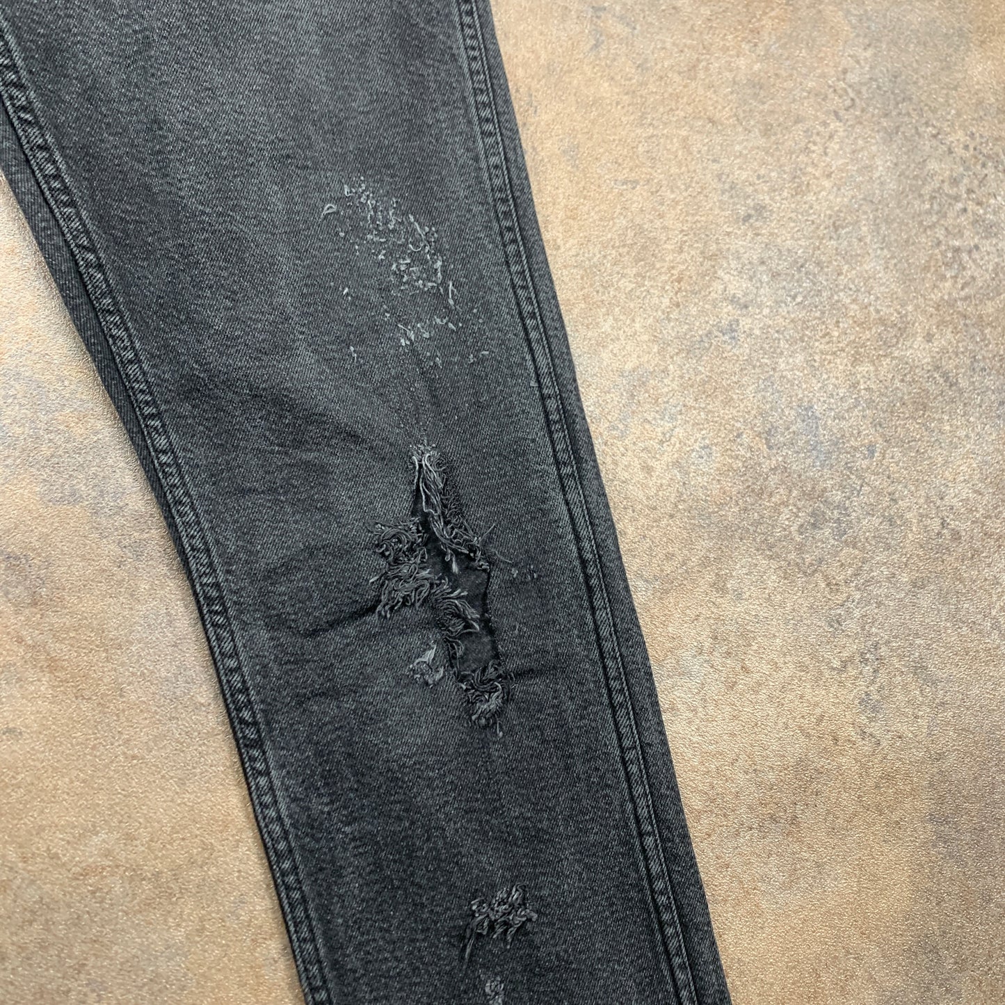 LEVI'S Line 8 Jeans W30 L31 Mens Skinny Fit Grey (Ripped)