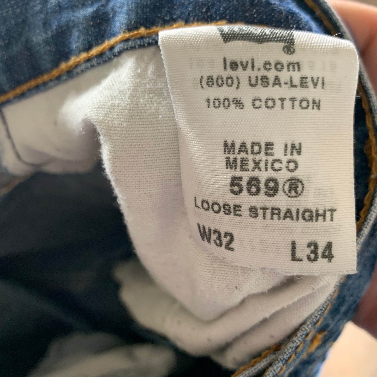 Vintage LEVI'S 569 Jeans W32 L34 Mens Relaxed Fit Straight Blue