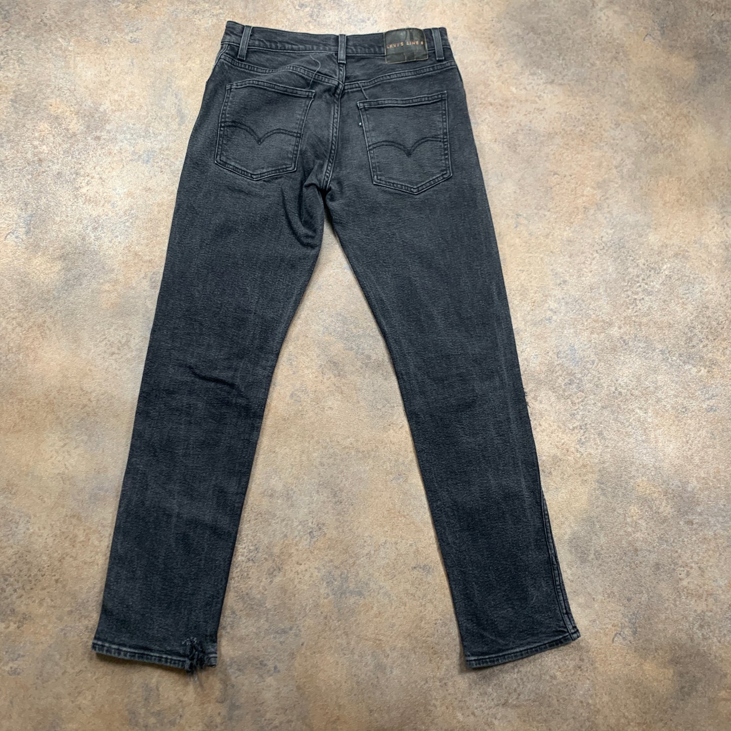 LEVI'S Line 8 Jeans W30 L31 Mens Skinny Fit Grey (Ripped)