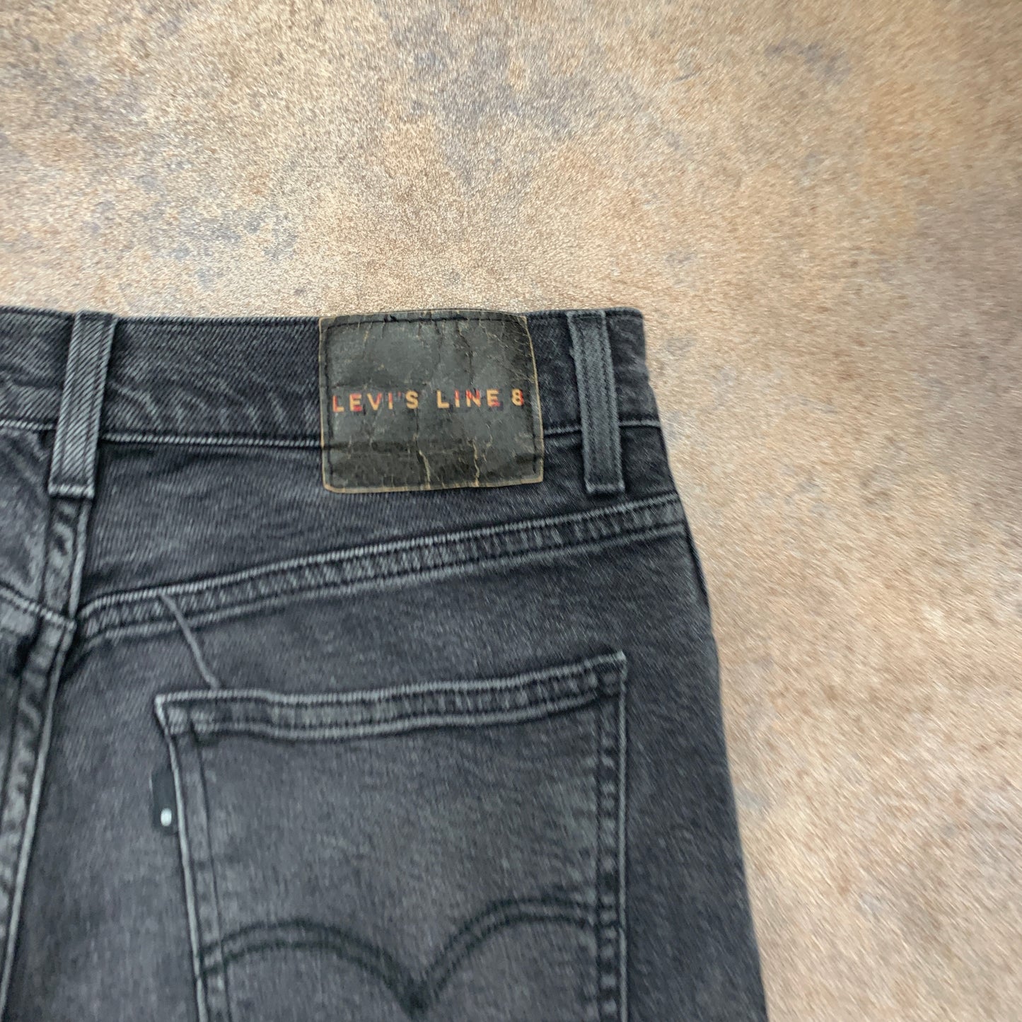 LEVI'S Line 8 Jeans W30 L31 Mens Skinny Fit Grey (Ripped)