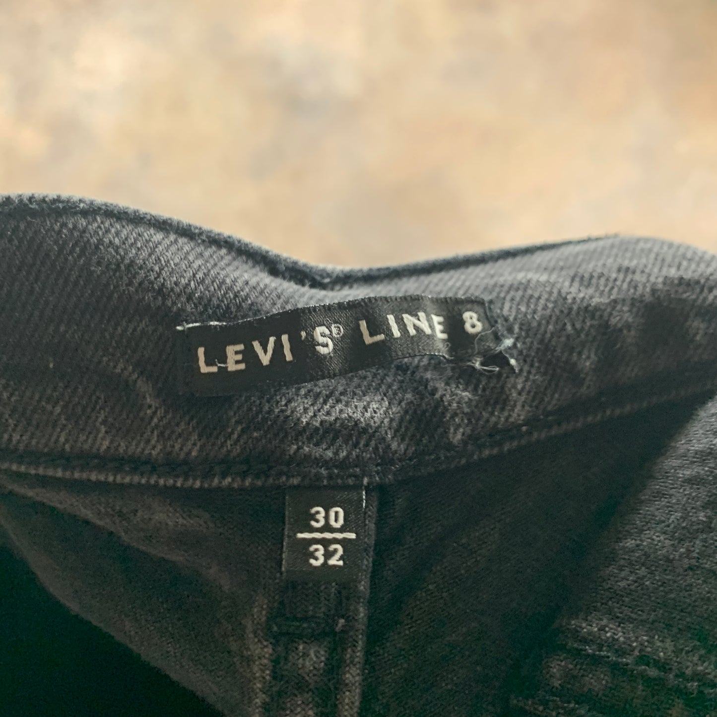 LEVI'S Line 8 Jeans W30 L31 Mens Skinny Fit Grey (Ripped)