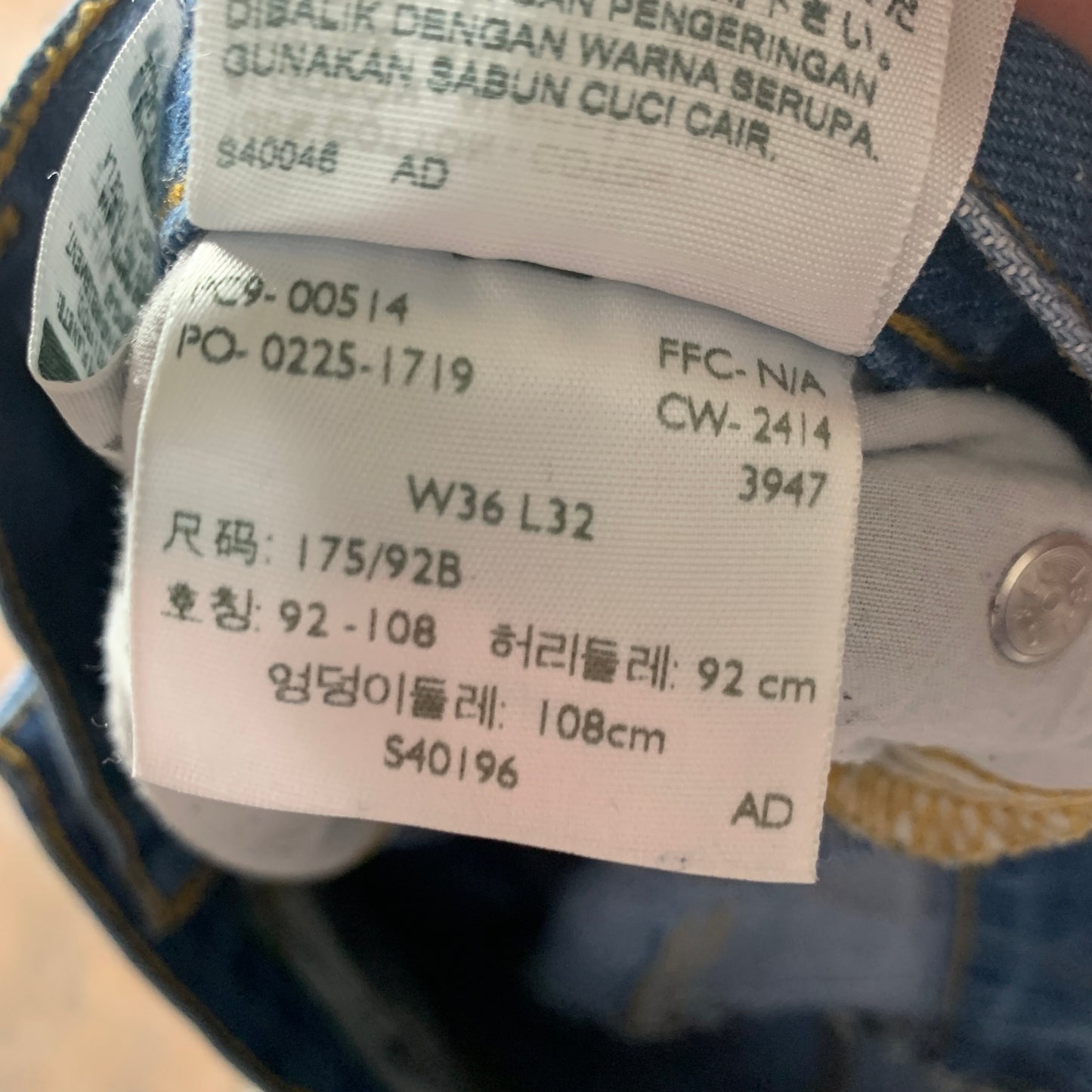 LEVI'S 514 Jeans W34 L30 Mens Regular Fit Straight Blue