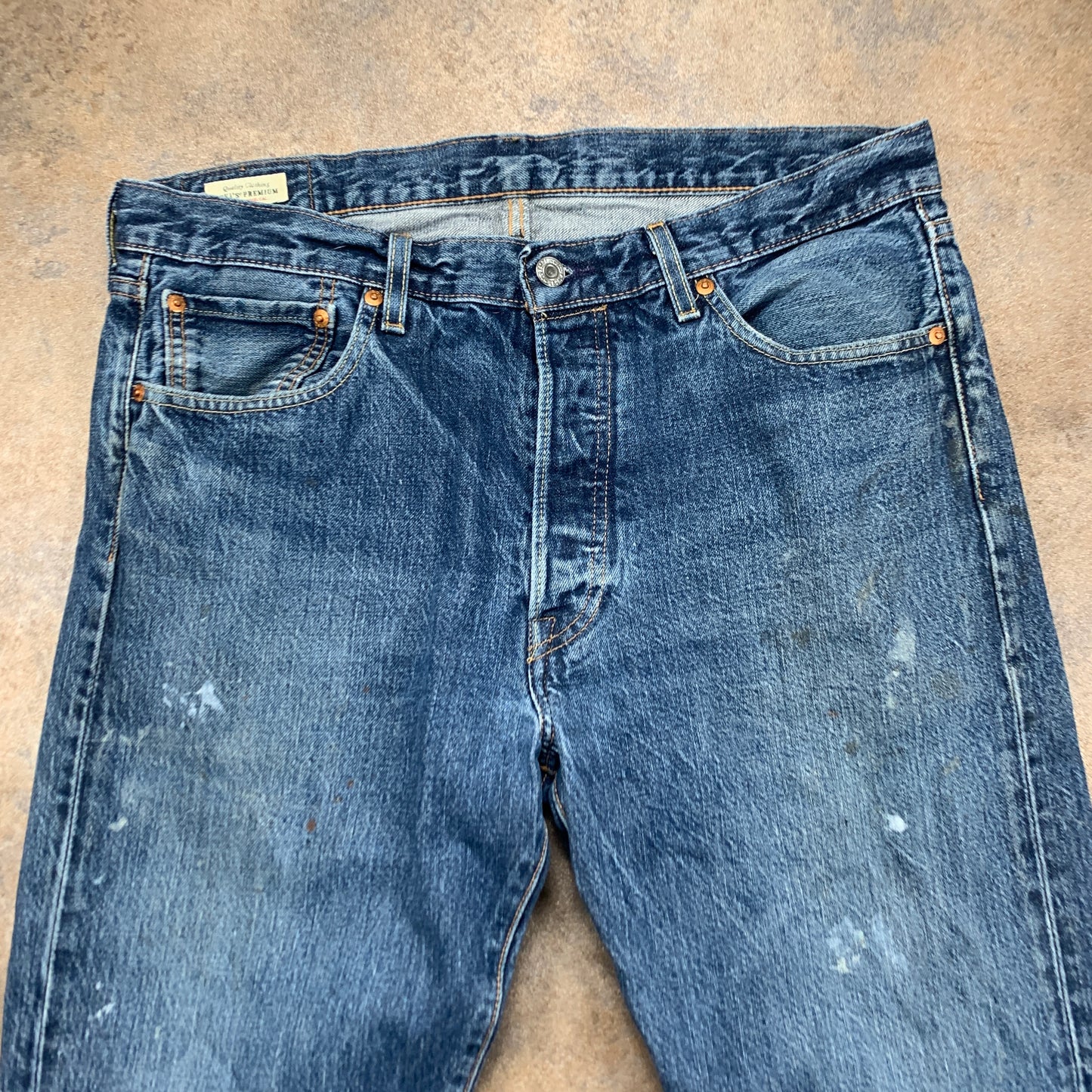 LEVI'S 501 Jeans W34 L34 Mens Regular Fit Straight Blue