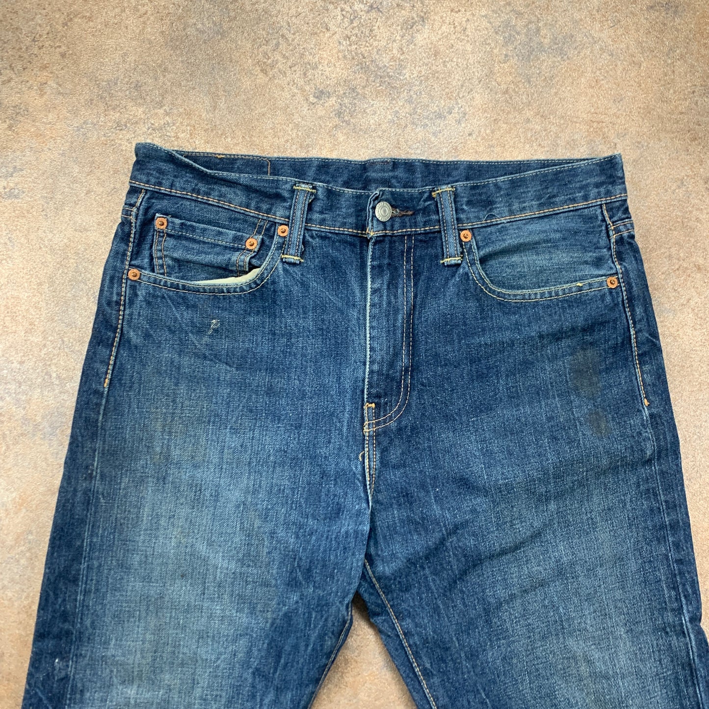 LEVI'S 522 Jeans W32 L31 Mens Slim Fit Tapered Blue