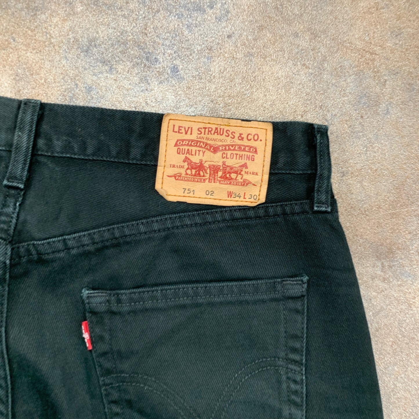 Vintage LEVI'S 751 Jeans W34 L30 Mens Regular Fit Straight Black