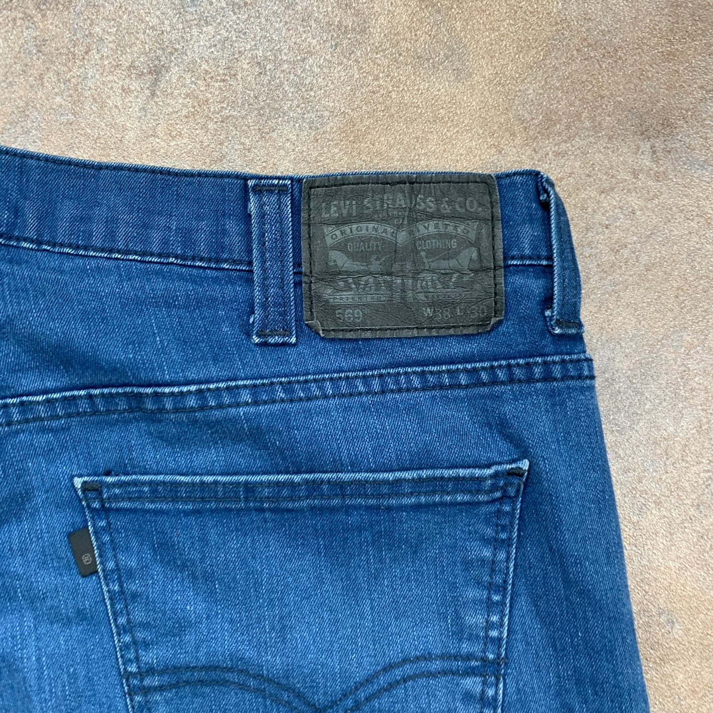 LEVI'S 569 Jeans W38 L28 Mens Relaxed Fit Straight Blue