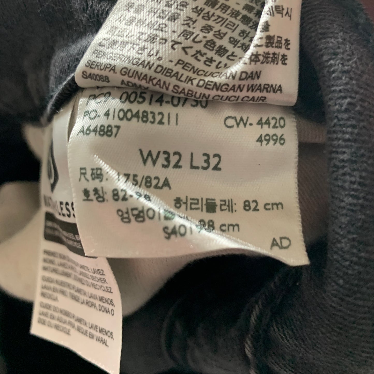 LEVI'S 514 Jeans W32 L31 Mens Regular Fit Straight Grey