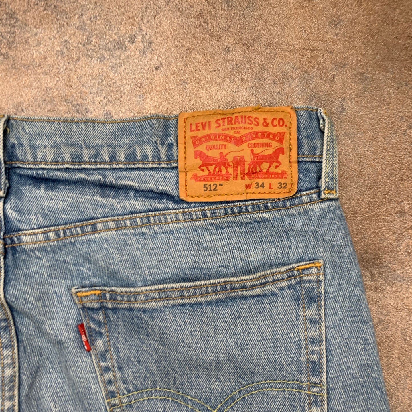 LEVI'S 512 Jeans W35 L32 Mens Slim Fit Tapered Blue