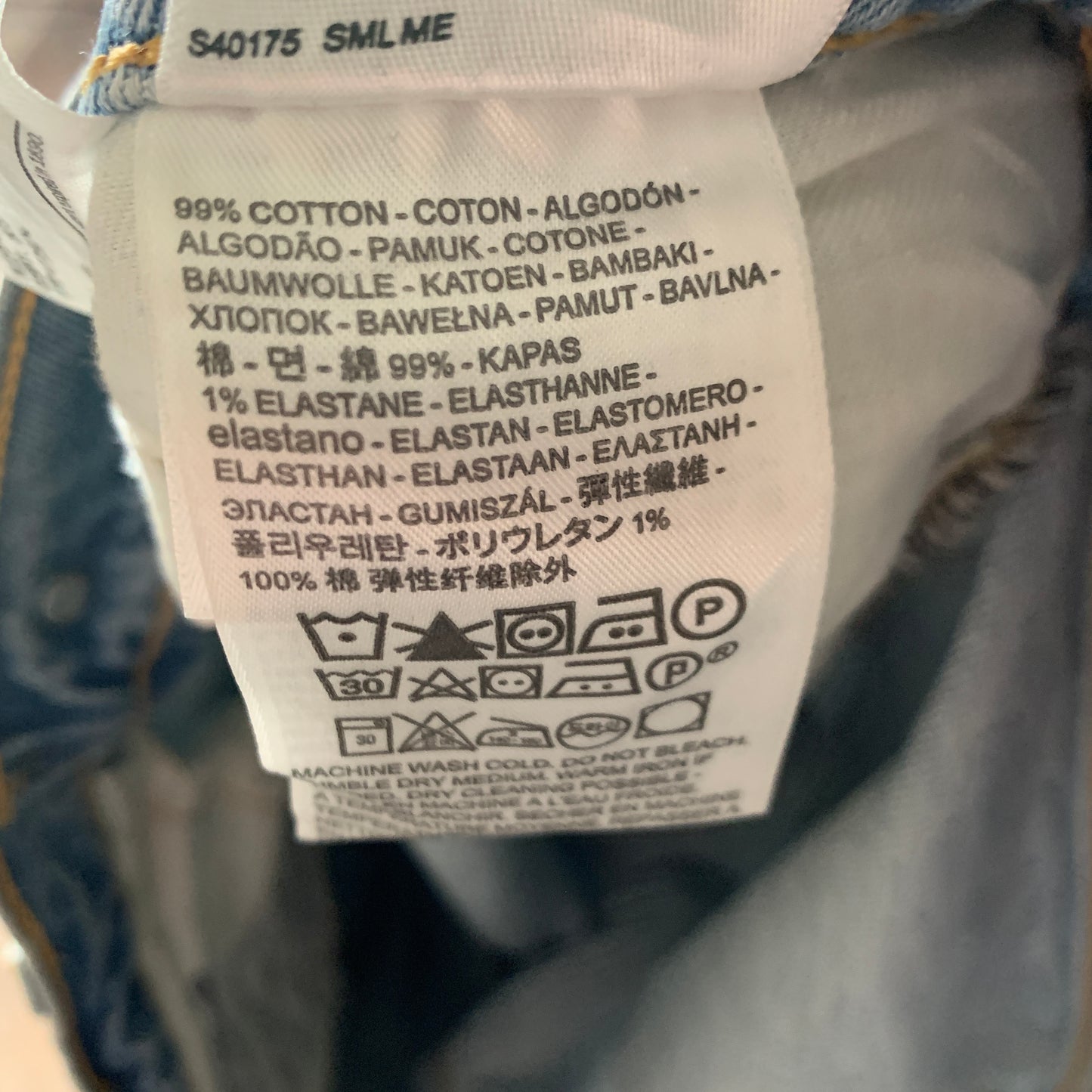 LEVI'S 512 Jeans W35 L32 Mens Slim Fit Tapered Blue