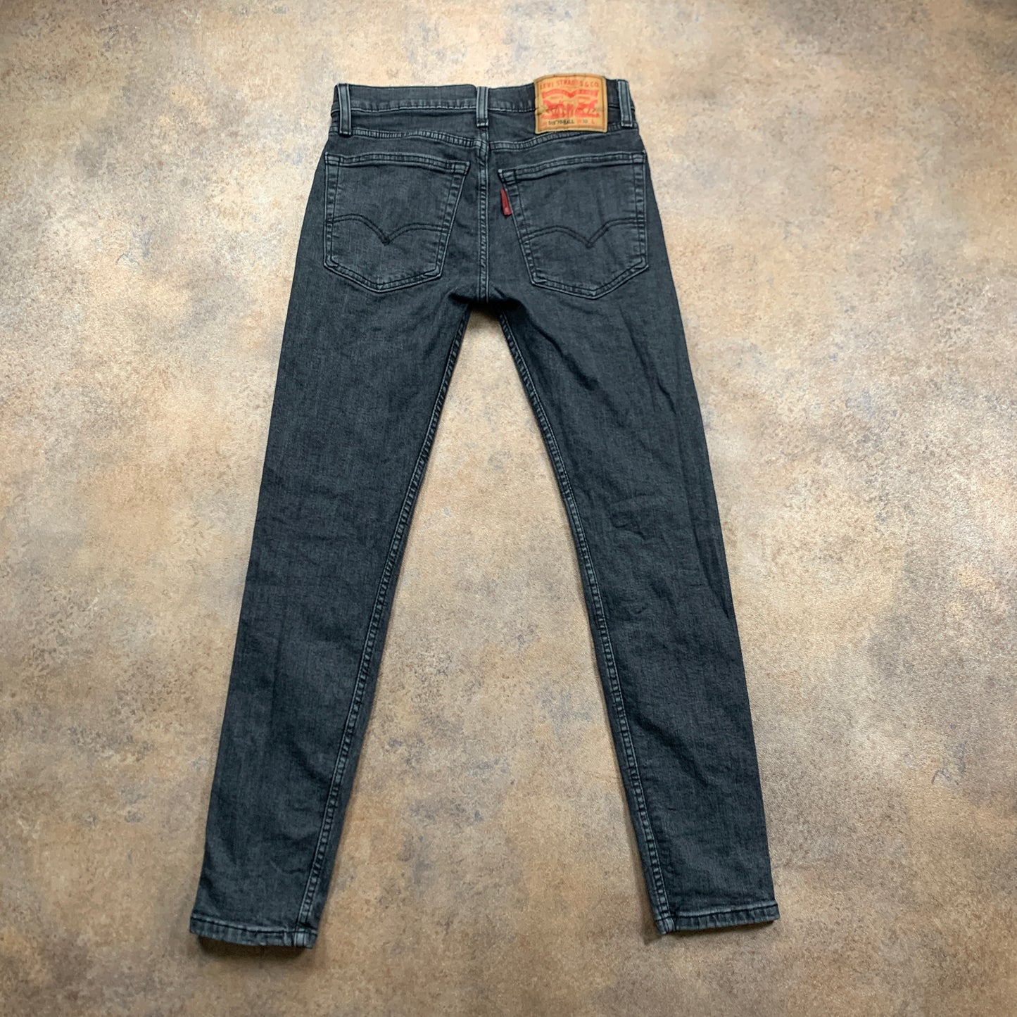 LEVI'S 519 Jeans W30 L30 Mens Skinny Fit Grey