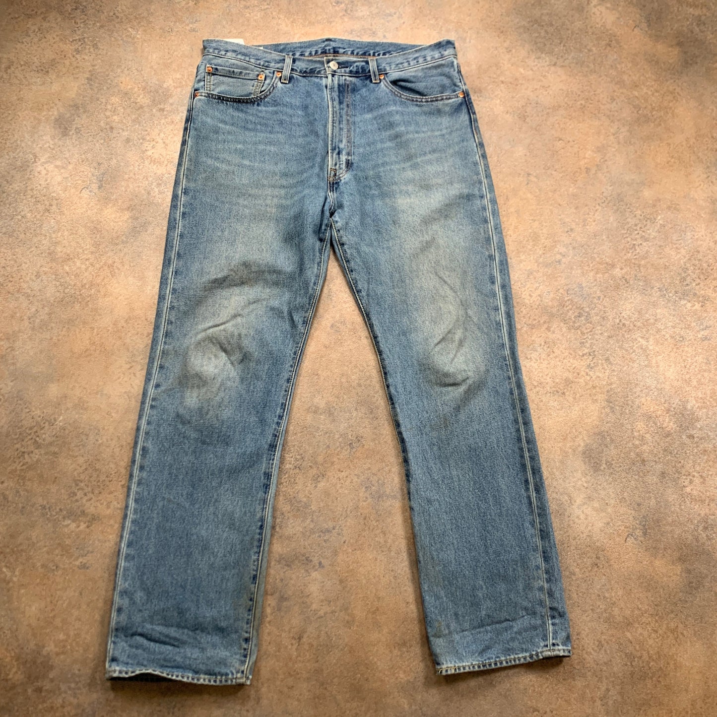 LEVI'S 551 Jeans W37 L34 Mens Relaxed Fit Straight Blue