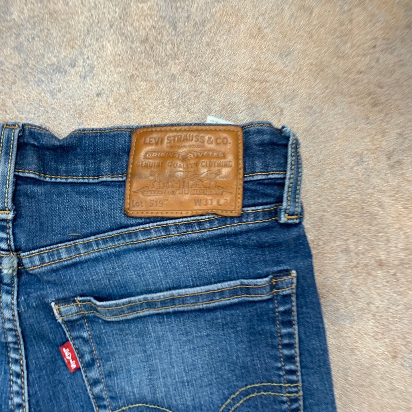 LEVI'S 519 Jeans W30 L30 Mens Skinny Fit Blue