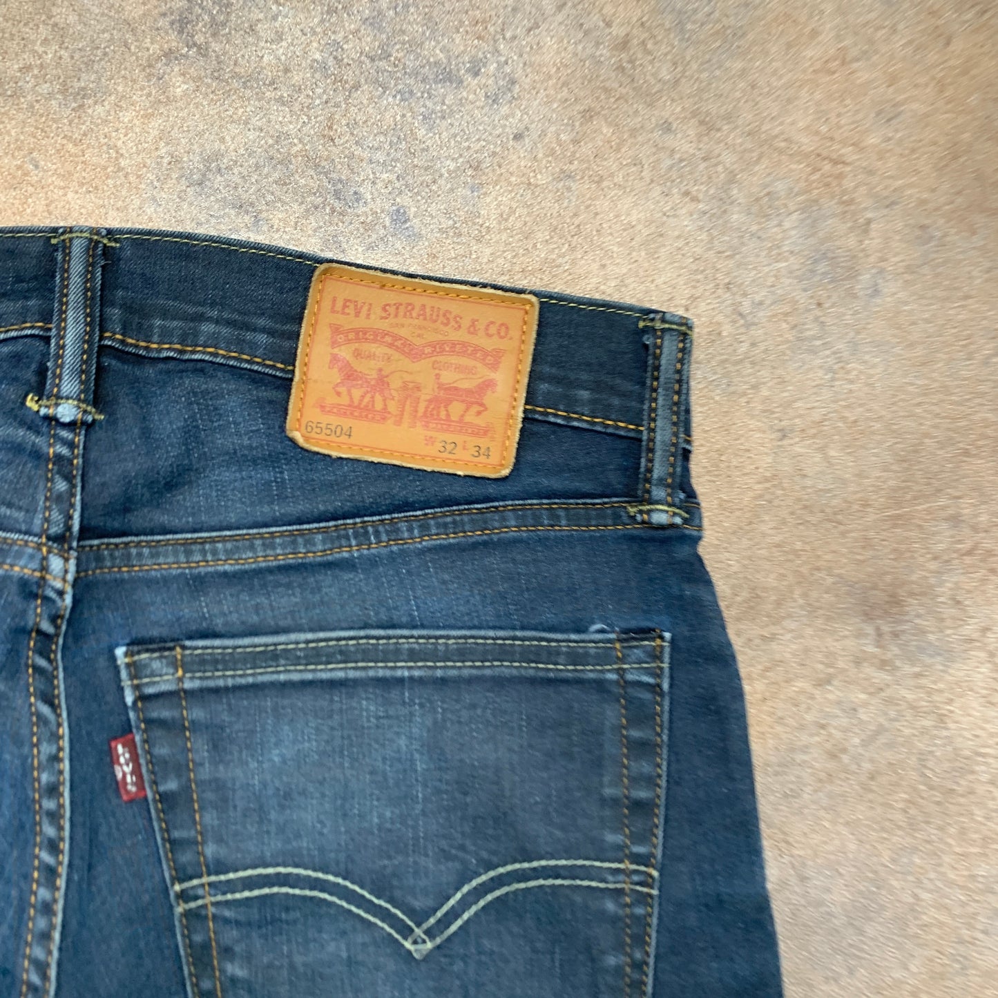 LEVI'S 65504 Jeans W32 L33 Mens Slim Fit Straight Blue